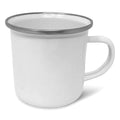 Enamel Cup with Stainless Silver Rim 12oz