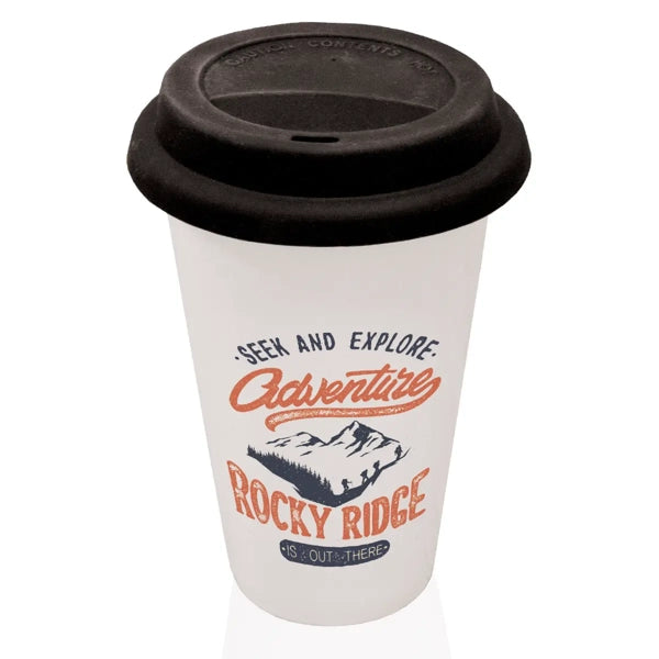 Dual Wall Eco Travel Mug With Black Lid